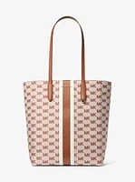 Vincent Large Logo Jacquard Tote Bag with Card Case