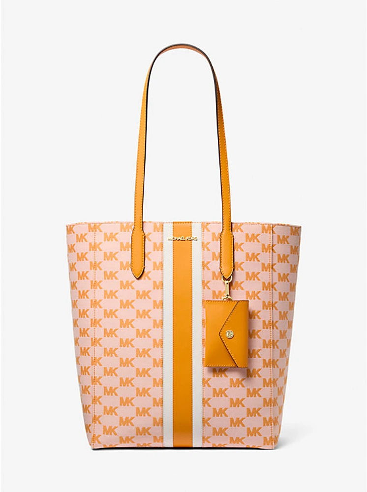 Vincent Large Logo Jacquard Tote Bag with Card Case