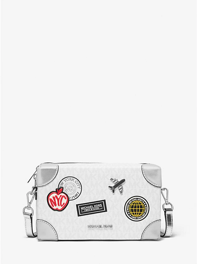 Jeanie Small Embellished Signature Logo Crossbody Bag