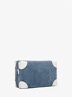 Jeanie Small Embellished Denim Crossbody Bag