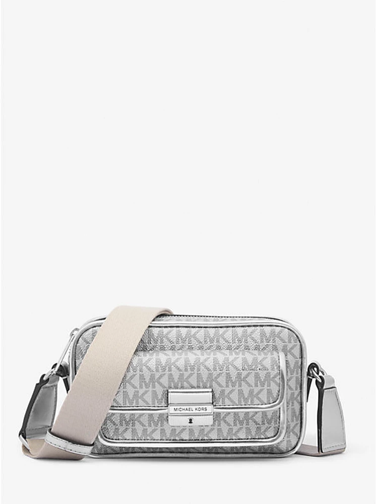 Bradshaw Extra-Small Metallic Signature Logo Camera Crossbody