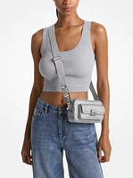 Bradshaw Extra-Small Metallic Signature Logo Camera Crossbody