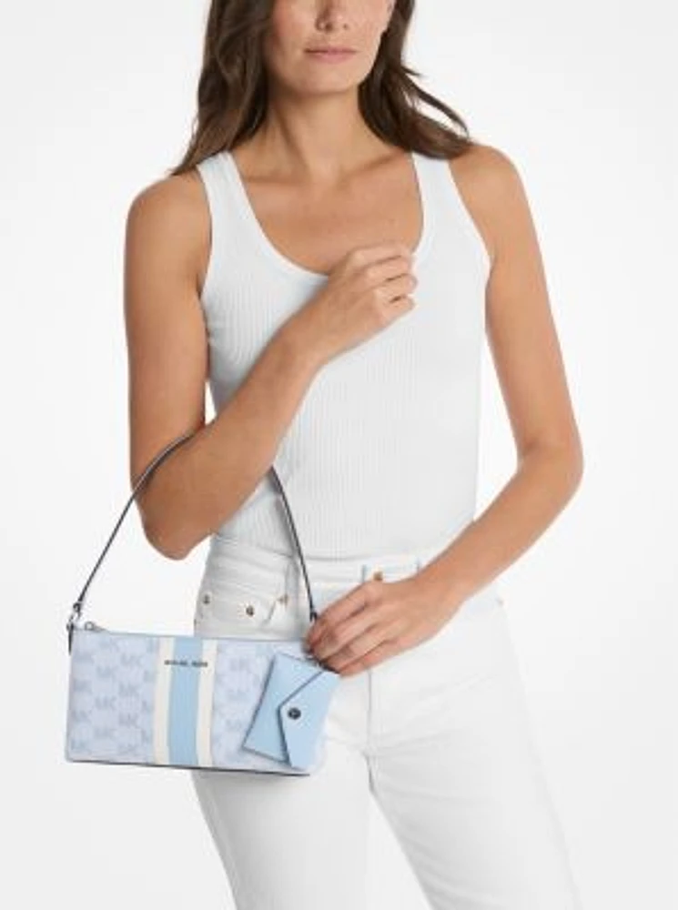 Vincent Medium Logo Jacquard Pochette with Card Case