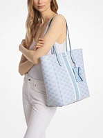 Vincent Large Logo Jacquard Tote Bag with Card Case