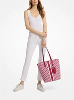 Vincent Large Logo Jacquard Tote Bag with Card Case