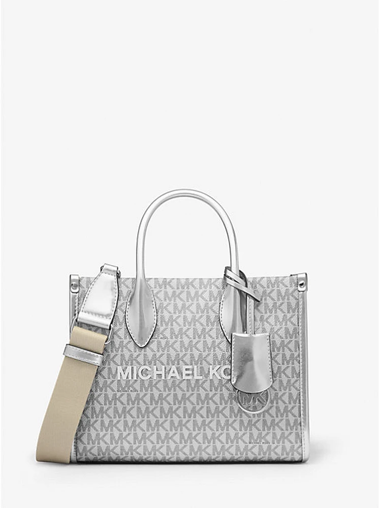 Mirella Small Metallic Signature Logo Crossbody Bag