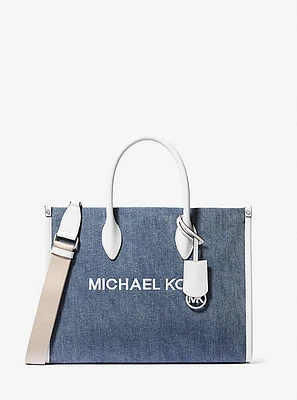 Mirella Medium Washed Denim Tote Bag