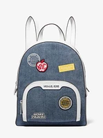 Jaycee Medium Embellished Denim Backpack