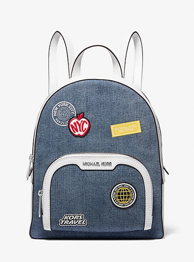 Jaycee Medium Embellished Denim Backpack