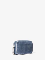 Jet Set Medium Denim Crossbody Bag with Case for Apple Airpods Pro