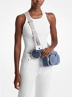 Jet Set Medium Denim Crossbody Bag with Case for Apple Airpods Pro