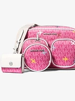 Jet Set Large Printed Signature Logo Crossbody Bag