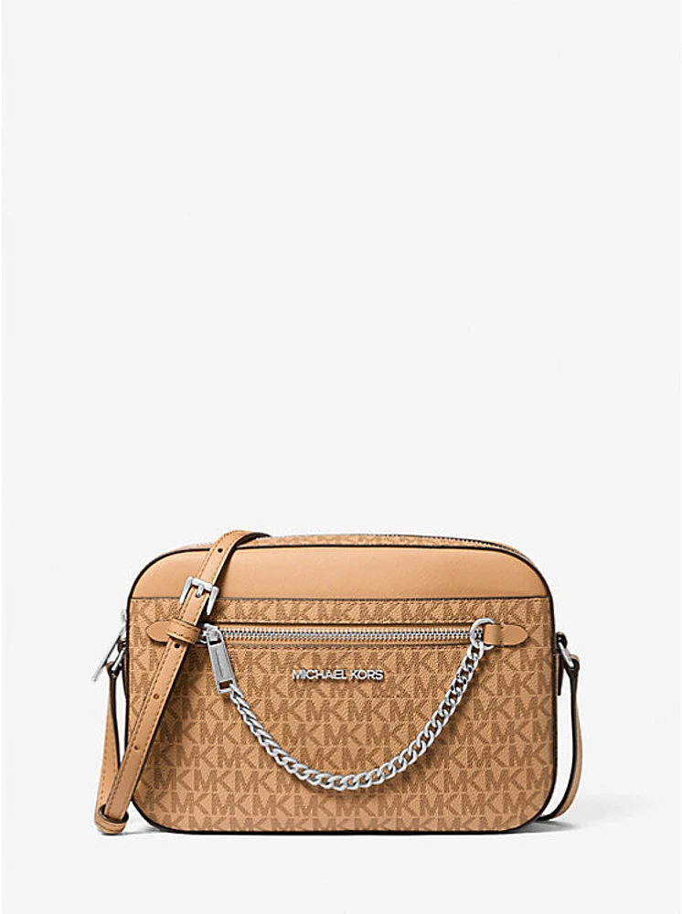 Jet Set Large Signature Logo Crossbody Bag