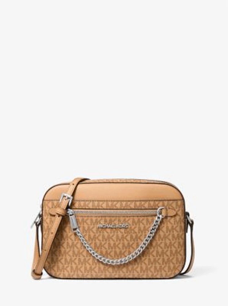 Jet Set Large Signature Logo Crossbody Bag