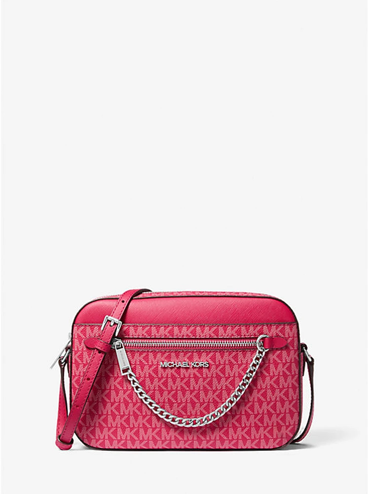Jet Set Large Signature Logo Crossbody Bag