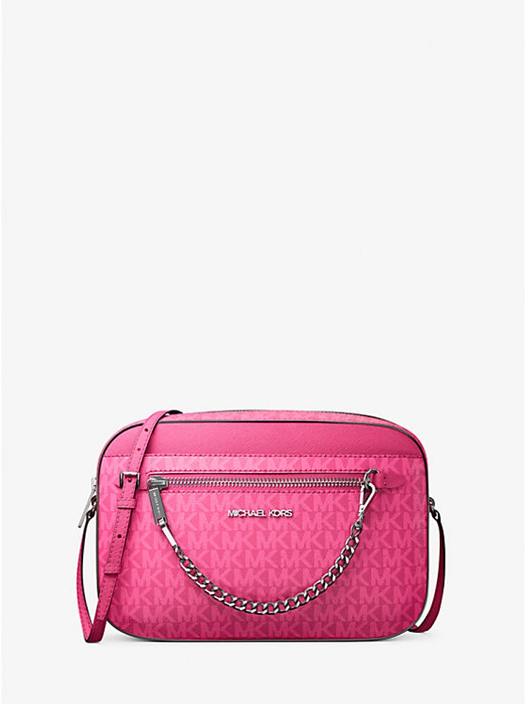 Jet Set Large Signature Logo Crossbody Bag