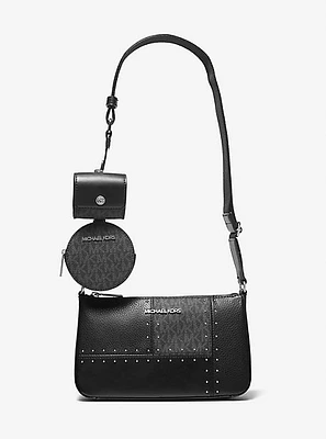 Jet Set Travel Small Metallic Patchwork and Signature Logo Crossbody Bag