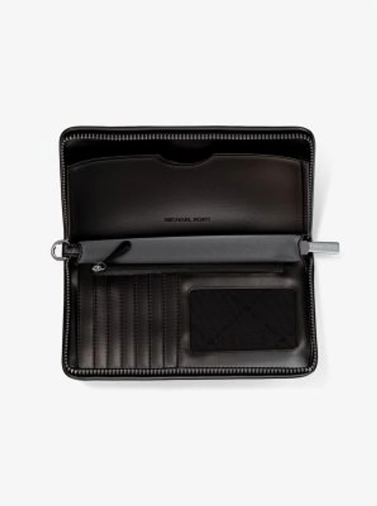 Jet Set Travel Large Striped Logo Jacquard Smartphone Wristlet