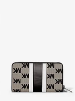 Jet Set Travel Large Striped Logo Jacquard Smartphone Wristlet