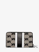 Jet Set Travel Large Striped Logo Jacquard Smartphone Wristlet