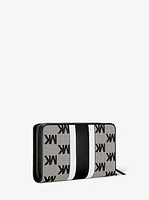 Jet Set Travel Large Striped Logo Jacquard Smartphone Wristlet