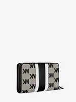 Jet Set Travel Large Striped Logo Jacquard Smartphone Wristlet