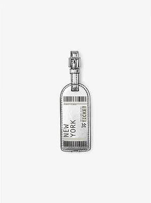 Etiqueta de equipaje Jet Set Travel metalizada