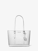 Jet Set Travel Small Signature Logo Top-Zip Tote Bag