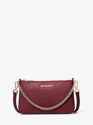 Bandolera Jet Set mediana de piel saffiano