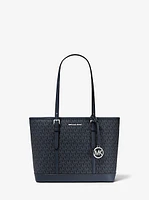 Jet Set Travel Small Logo Top-Zip Tote Bag