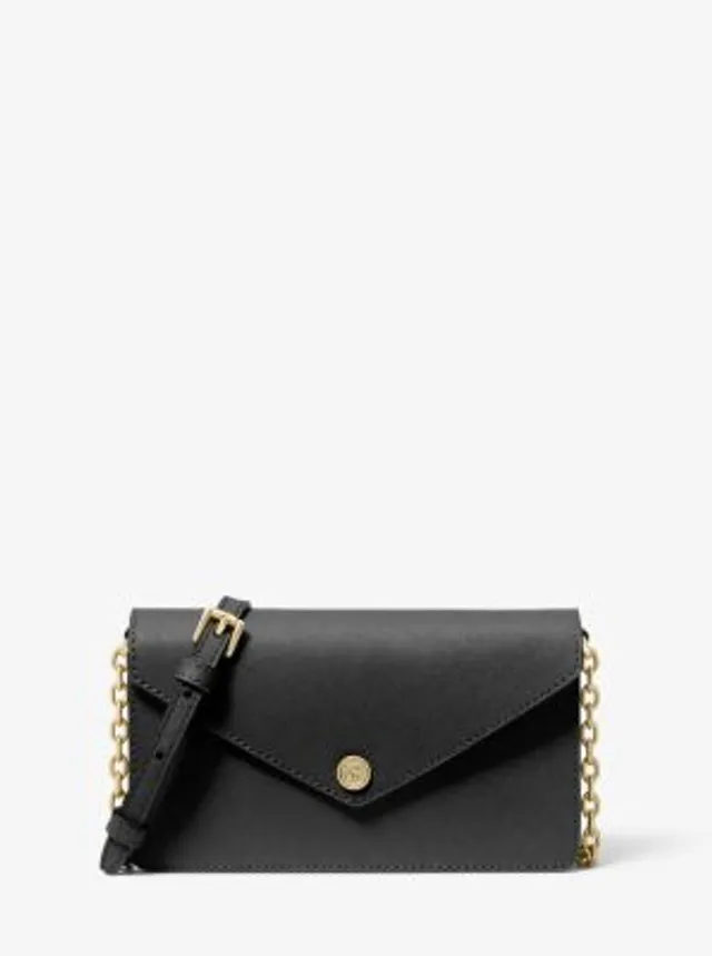 Michael Kors Veronica Extra-Small Saffiano Leather Crossbody Bag (Black)  32S3G6VC0L-001 - AllGlitters