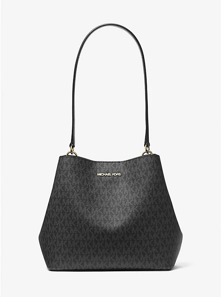 Bolso de hombro Pratt mediano con logotipo