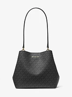 Bolso de hombro Pratt mediano con logotipo