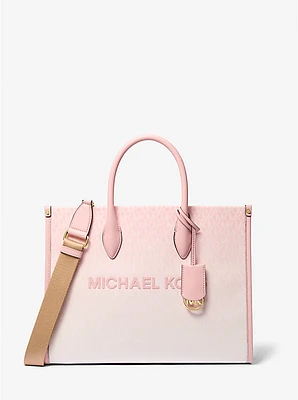 Bolso tote Mirella mediano con diseño ombré y logotipo