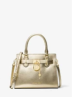 Hamilton Small Metallic Leather Satchel