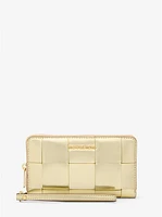 Jet Set Travel Large Metallic Smartphone Wallet