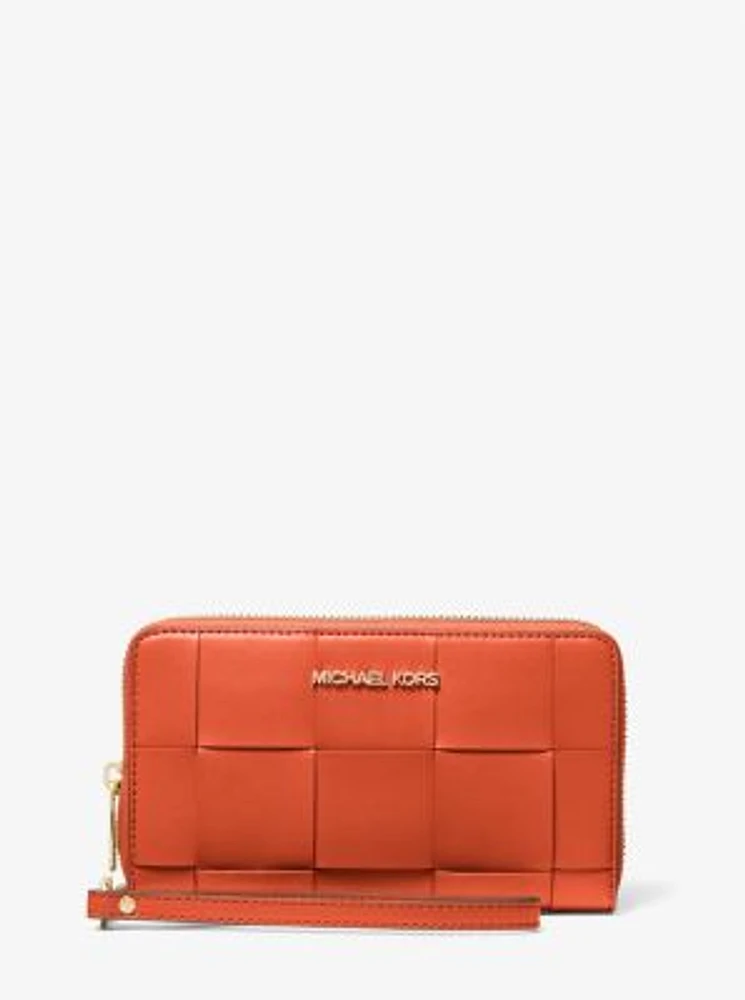 Large Woven Smartphone Wristlet