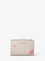 Jet Set Medium Floral Embellished Signature Logo Bi-Fold Wallet