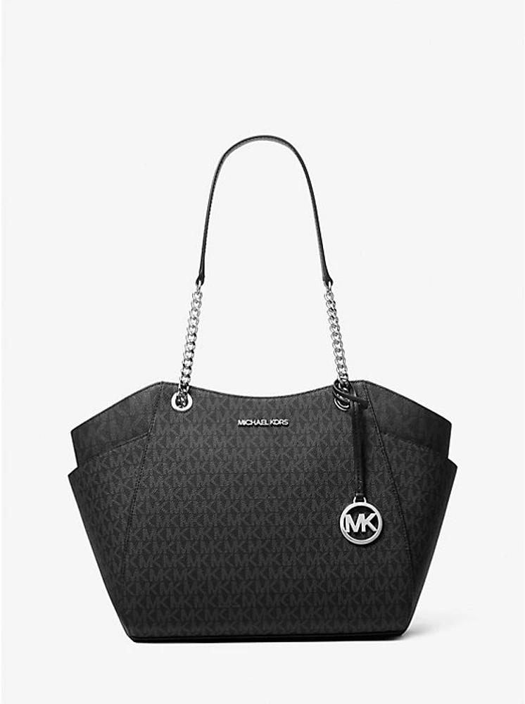 Bolso de hombro Jet Set grande con logotipo