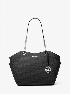 Bolso de hombro Jet Set grande con logotipo