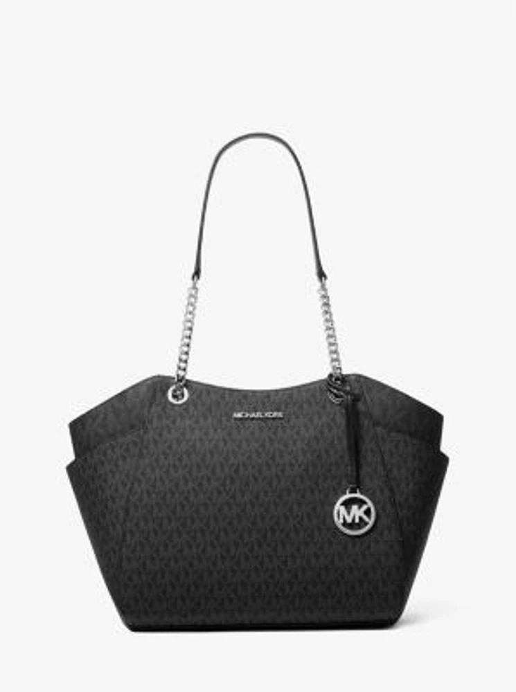 Jet Set Large Signature Logo Shoulder Bag