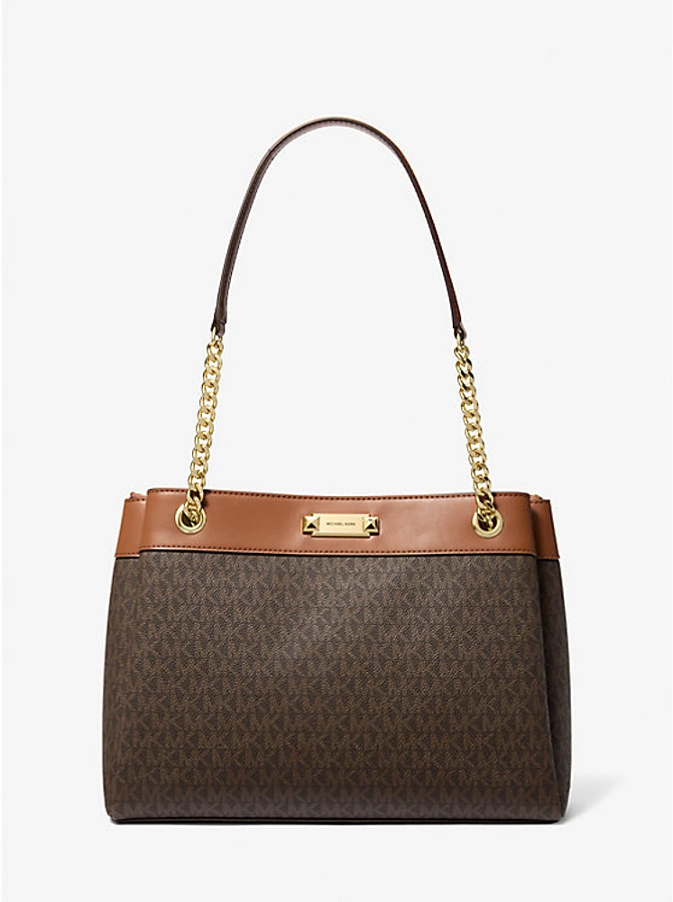 Whitney Medium Signature Logo Tote Bag