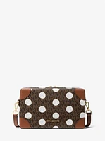 Jeanie Small Polka Dot Signature Logo Trunk Crossbody Bag