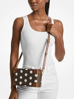 Jeanie Small Polka Dot Signature Logo Trunk Crossbody Bag