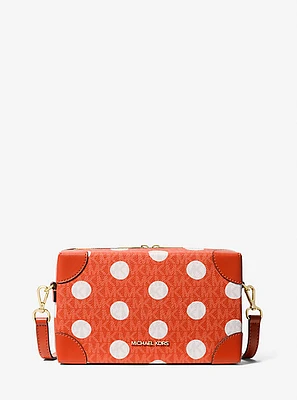 Jeanie Small Polka Dot Signature Logo Trunk Crossbody Bag