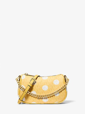 Bolso pochette Carmela pequeño con lunares y logotipo exclusivo