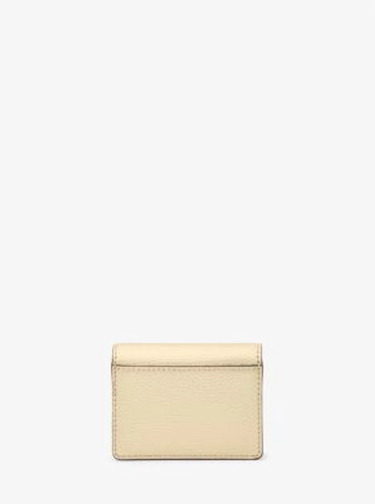 Carson Small Metallic Pebbled Leather Wallet