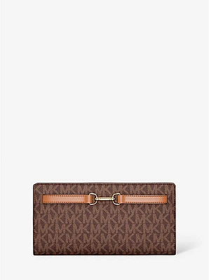 Billetera Carson grande con logotipo de la marca