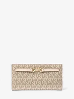 Carson Large Metallic Signature Logo Wallet
