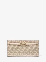 Carson Large Metallic Signature Logo Wallet